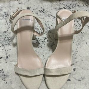 NEW women’s BP. Lula Block Slingback Sandal Suede Open Toe Ankle Strap 9.5